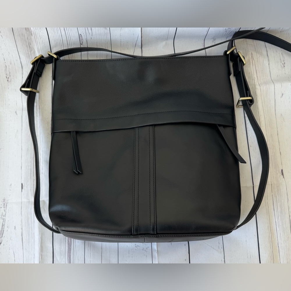 Black Leather Crossbody Bag